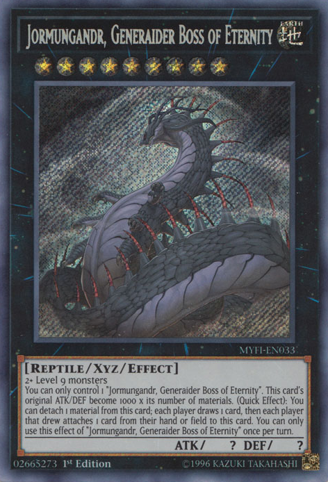 Jormungandr, Generaider Boss of Eternity [MYFI-EN033] Secret Rare | Cracking-Singles