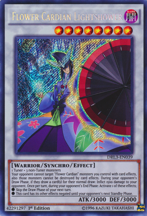 Flower Cardian Lightshower [DRL3-EN039] Secret Rare | Cracking-Singles