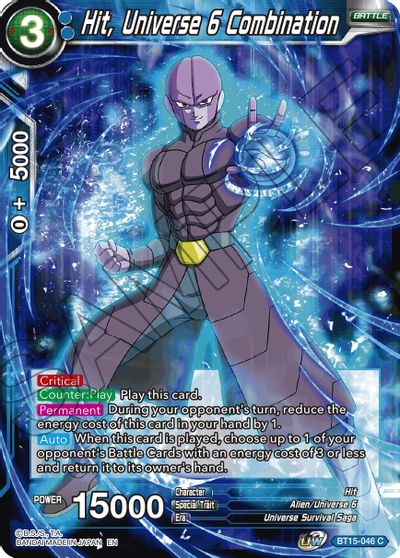 Hit, Universe 6 Combination [BT15-046] | Cracking-Singles