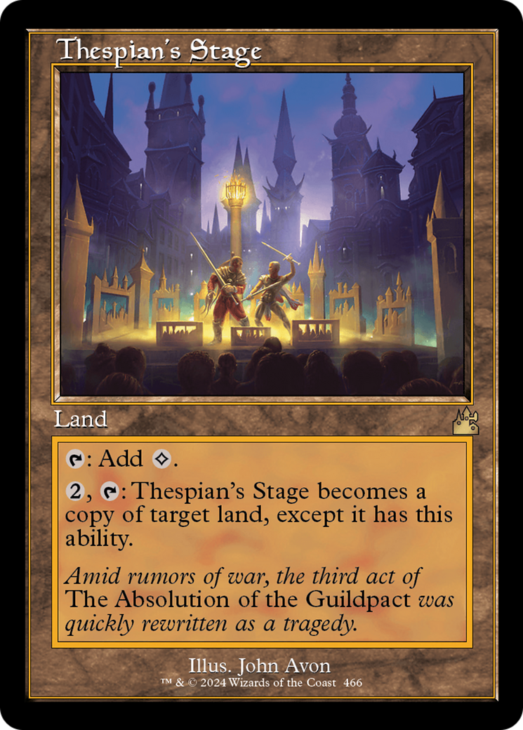 Thespian's Stage (Retro Frame) [Ravnica Remastered] | Cracking-Singles