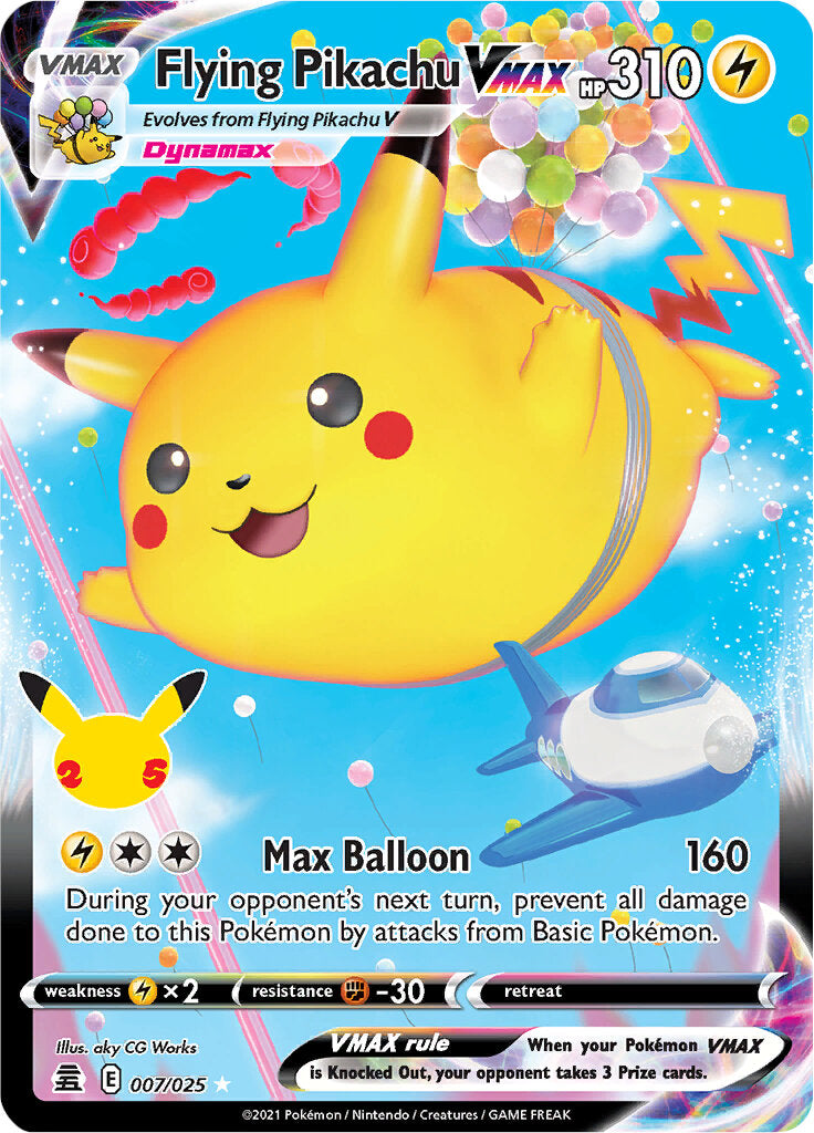 Flying Pikachu VMAX (007/025) [Celebrations: 25th Anniversary] | Cracking-Singles