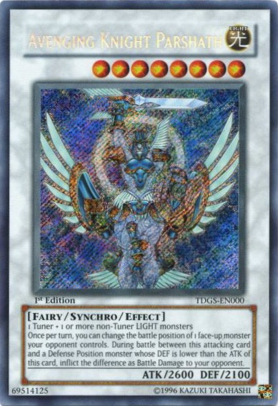 Avenging Knight Parshath [TDGS-EN000] Secret Rare | Cracking-Singles