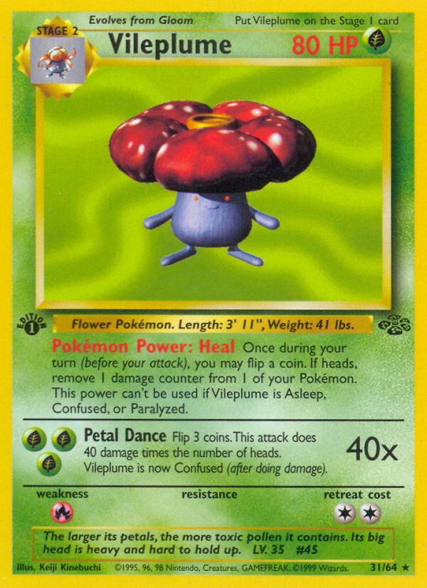 Vileplume (31/64) [Jungle 1st Edition] | Cracking-Singles