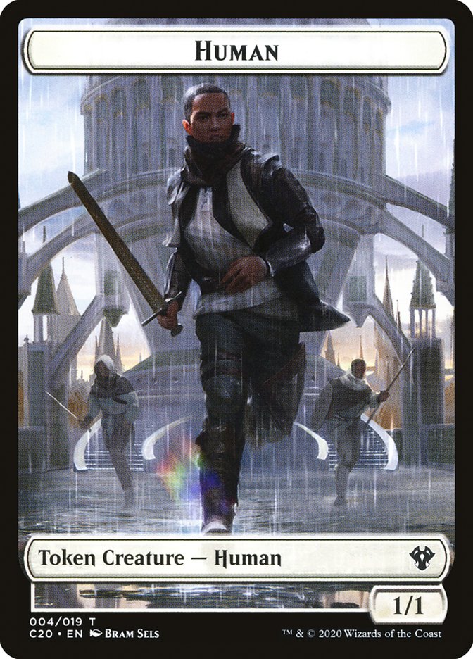 Human // Treasure Double-sided Token [Commander 2020 Tokens] | Cracking-Singles