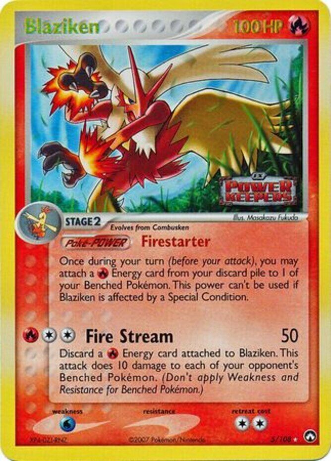 Blaziken (5/108) (Stamped) [EX: Power Keepers] | Cracking-Singles