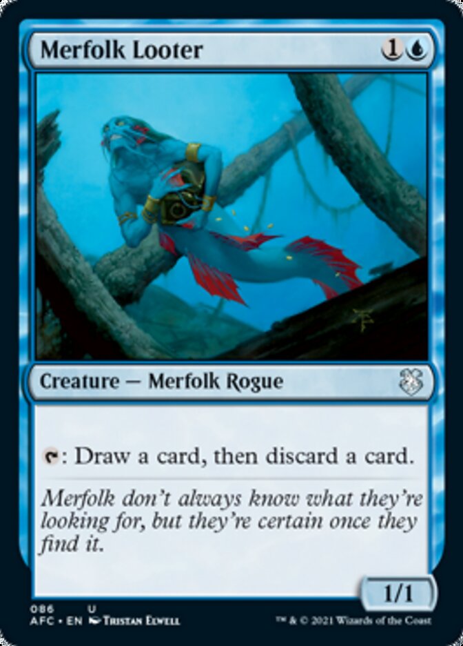 Merfolk Looter [Dungeons & Dragons: Adventures in the Forgotten Realms Commander] | Cracking-Singles