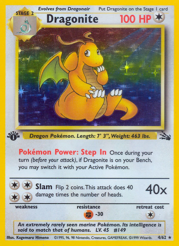 Dragonite (4/62) [Fossil 1st Edition] | Cracking-Singles