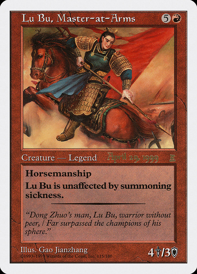 Lu Bu, Master-at-Arms (April 29, 1999) [Prerelease Events] | Cracking-Singles