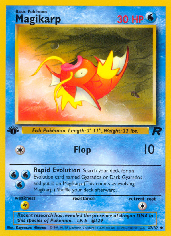 Magikarp (47/82) [Team Rocket 1st Edition] | Cracking-Singles