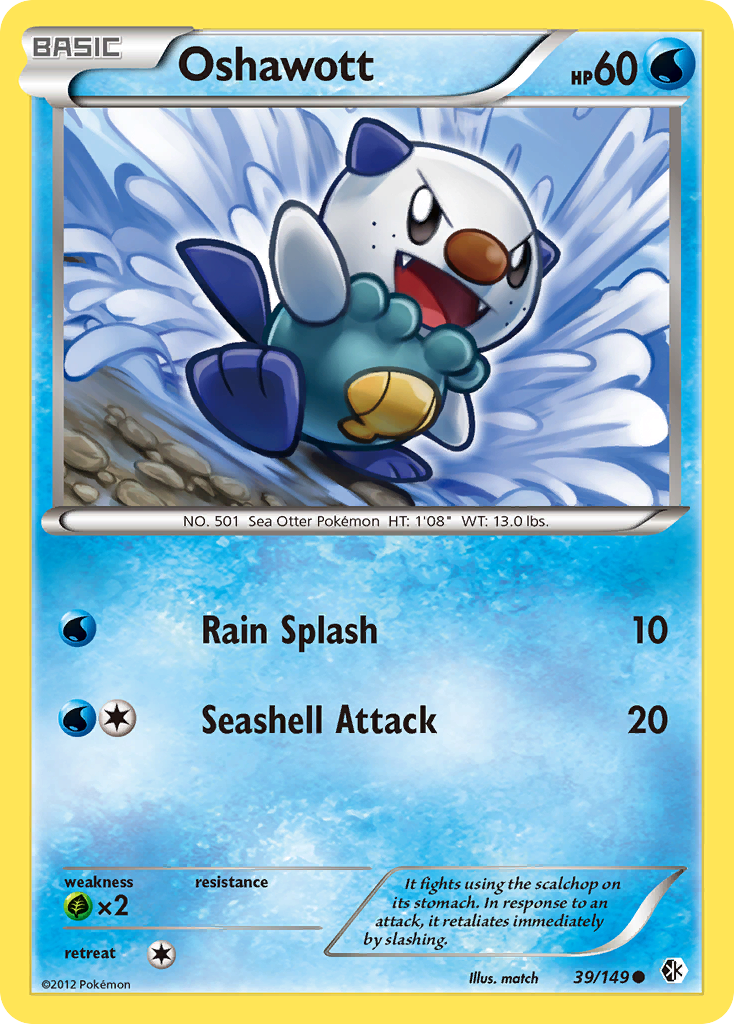 Oshawott (39/149) [Black & White: Boundaries Crossed] | Cracking-Singles