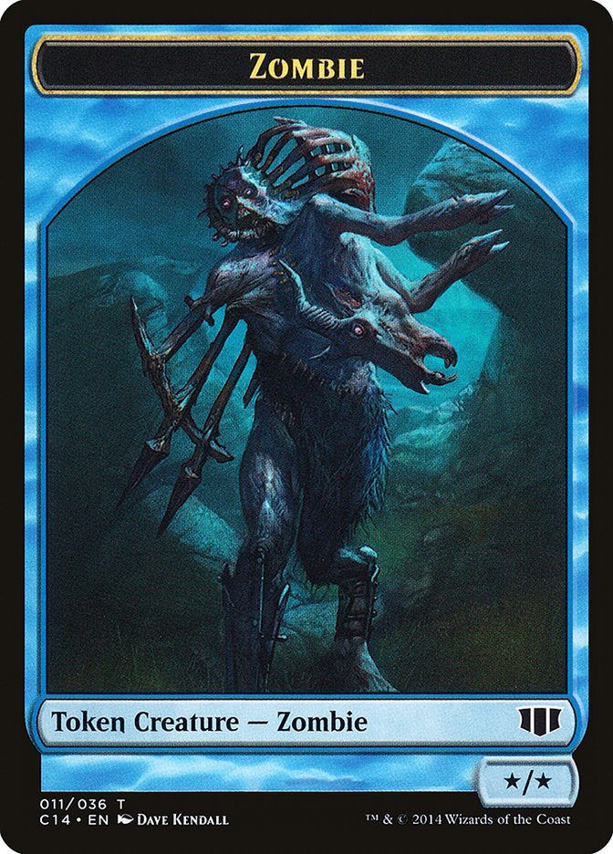 Ape // Zombie (011/036) Double-sided Token [Commander 2014 Tokens] | Cracking-Singles