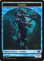 Teferi, Temporal Archmage Emblem // Zombie (011/036) Double-sided Token [Commander 2014 Tokens] | Cracking-Singles