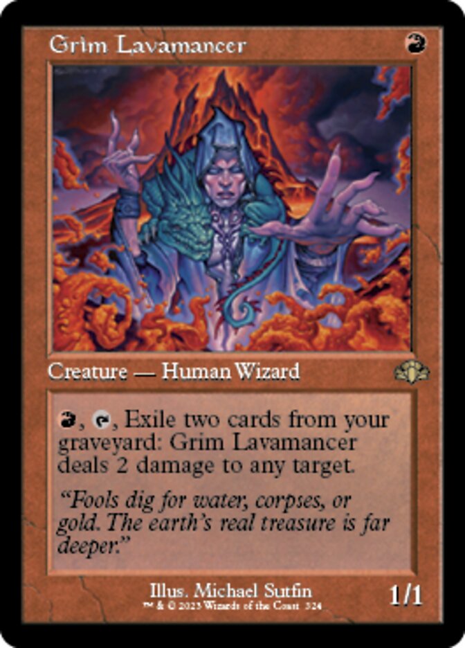 Grim Lavamancer (Retro) [Dominaria Remastered] | Cracking-Singles