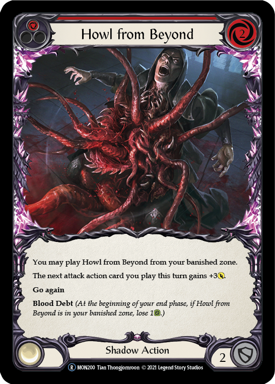 Howl from Beyond (Red) (Rainbow Foil) [U-MON200-RF] Unlimited Rainbow Foil | Cracking-Singles