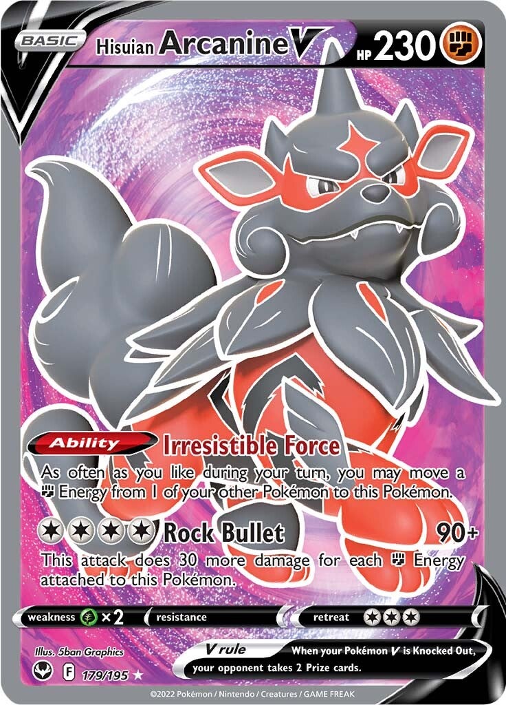 Hisuian Arcanine V (179/195) [Sword & Shield: Silver Tempest] | Cracking-Singles