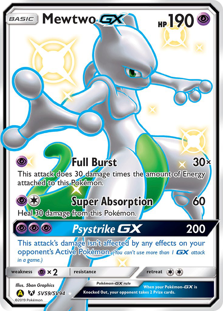 Mewtwo GX (SV59/SV94) [Sun & Moon: Hidden Fates - Shiny Vault] | Cracking-Singles