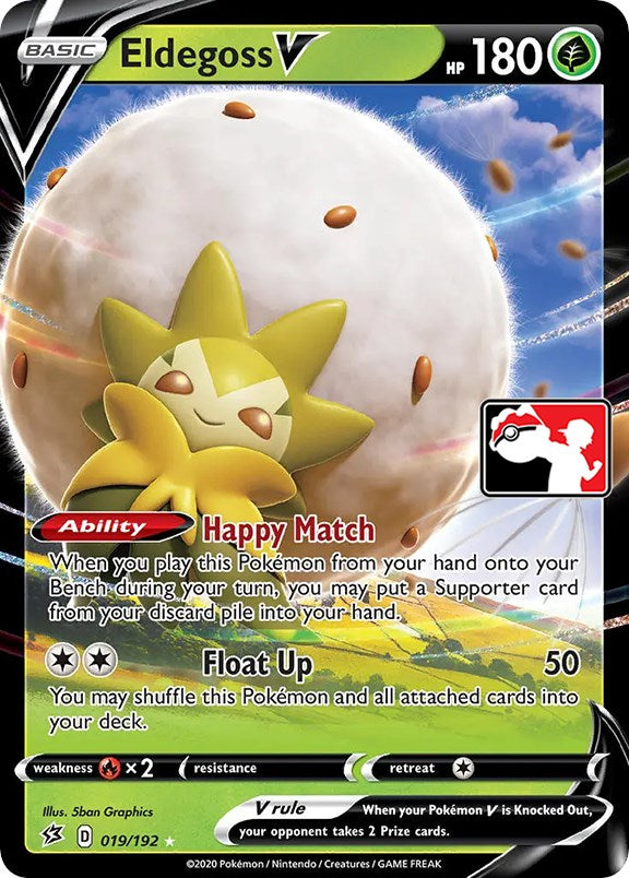 Eldegoss V (019/192) [Prize Pack Series One] | Cracking-Singles