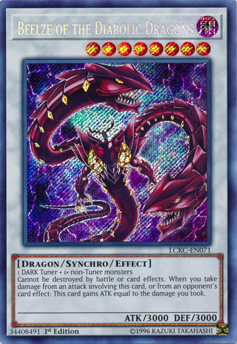 Beelze of the Diabolic Dragons [LCKC-EN071] Secret Rare | Cracking-Singles