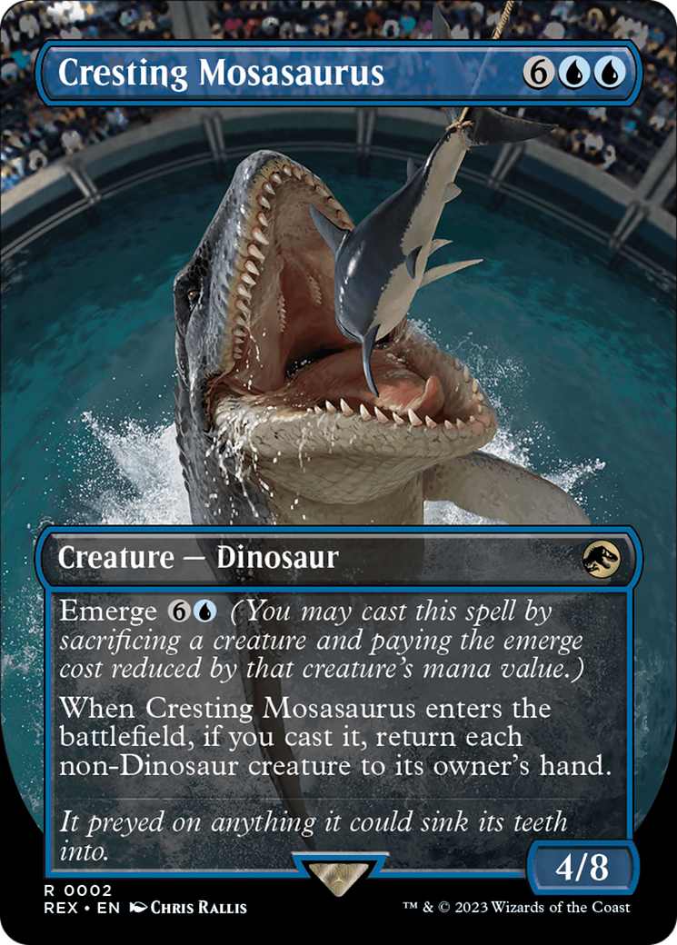 Cresting Mosasaurus (Borderless) [Jurassic World Collection] | Cracking-Singles