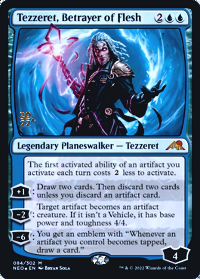 Tezzeret, Betrayer of Flesh [Kamigawa: Neon Dynasty Prerelease Promos] | Cracking-Singles