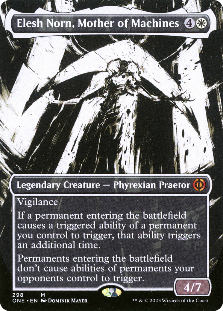 Elesh Norn, Mother of Machines (Borderless Ichor) [Phyrexia: All Will Be One] | Cracking-Singles