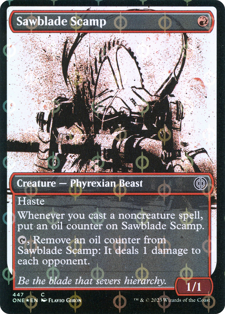 Sawblade Scamp (Showcase Ichor Step-and-Compleat Foil) [Phyrexia: All Will Be One] | Cracking-Singles