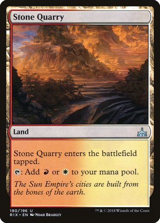 Stone Quarry [Rivals of Ixalan] | Cracking-Singles