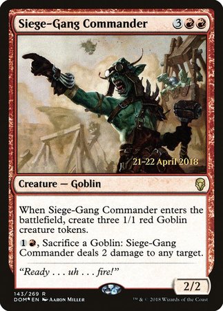 Siege-Gang Commander [Dominaria Promos] | Cracking-Singles