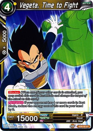 Vegeta, Time to Fight (Starter Deck - Rising Broly) [SD8-08] | Cracking-Singles