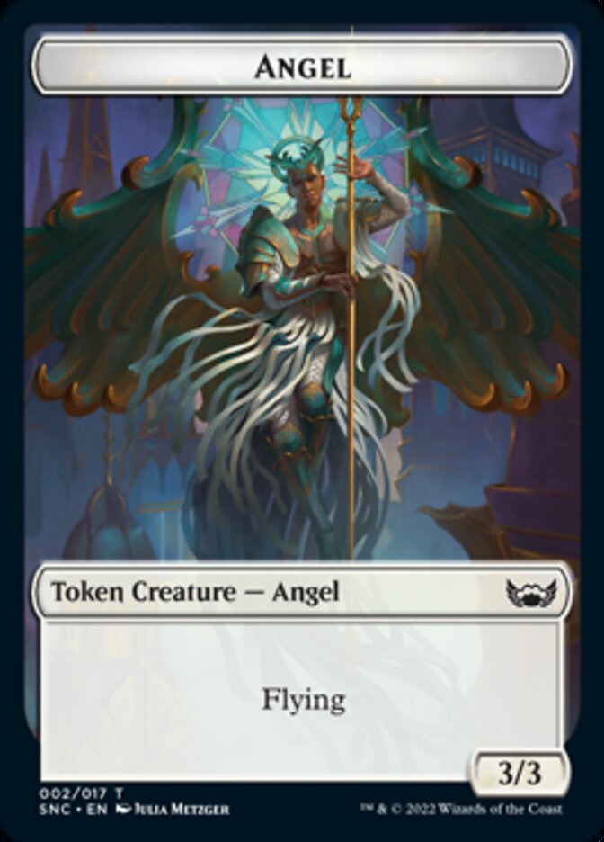 Fish // Angel Double-sided Token [Streets of New Capenna Tokens] | Cracking-Singles