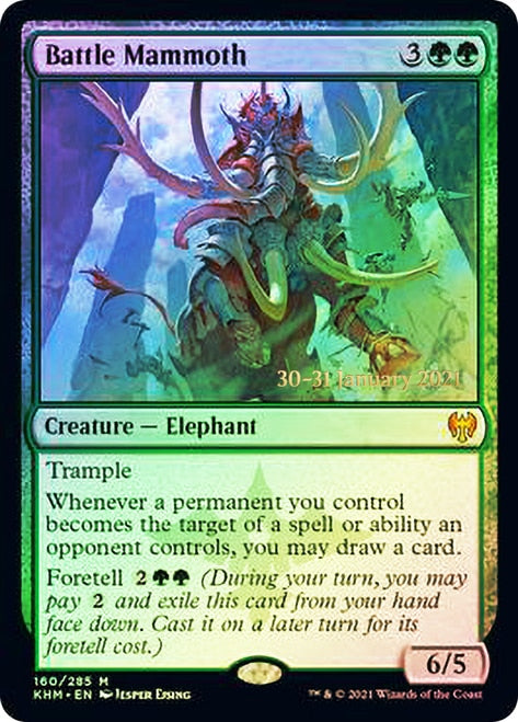 Battle Mammoth  [Kaldheim Prerelease Promos] | Cracking-Singles