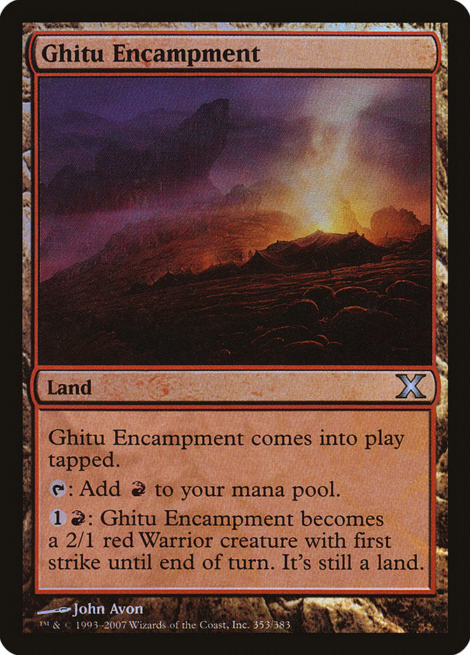 Ghitu Encampment (Premium Foil) [Tenth Edition] | Cracking-Singles