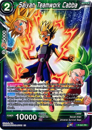 Saiyan Teamwork Cabba (Alternate Art) [P-041] | Cracking-Singles