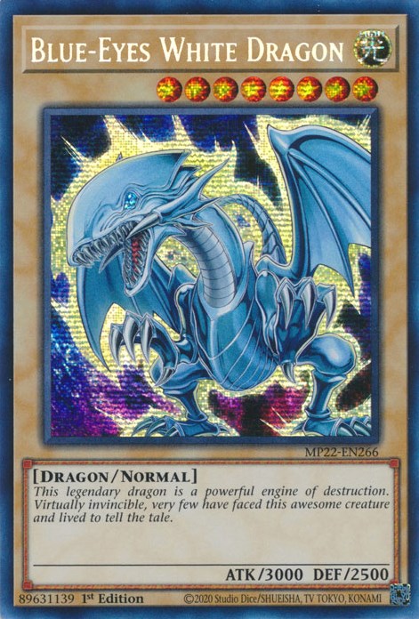 Blue-Eyes White Dragon [MP22-EN266] Prismatic Secret Rare | Cracking-Singles