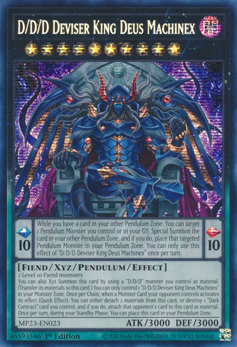 D/D/D Deviser King Deus Machinex [MP23-EN023] Prismatic Secret Rare | Cracking-Singles