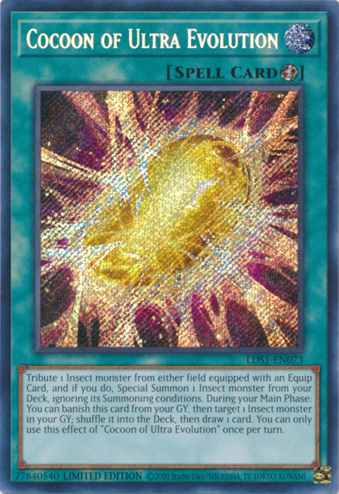 Cocoon of Ultra Evolution [LDS1-EN073] Secret Rare | Cracking-Singles