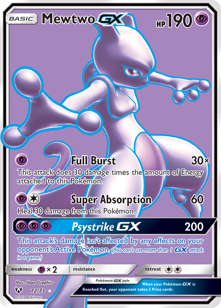 Mewtwo GX (72/73) [Sun & Moon: Shining Legends] | Cracking-Singles