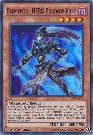 Elemental Hero Shadow Mist [SDHS-EN001] Super Rare | Cracking-Singles