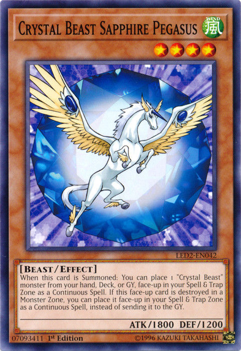 Crystal Beast Sapphire Pegasus [LED2-EN042] Common | Cracking-Singles