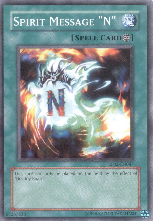 Spirit Message "N" [RP02-EN047] Common | Cracking-Singles