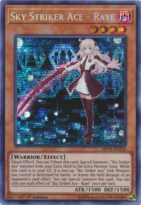 Sky Striker Ace - Raye [MP19-EN259] Prismatic Secret Rare | Cracking-Singles