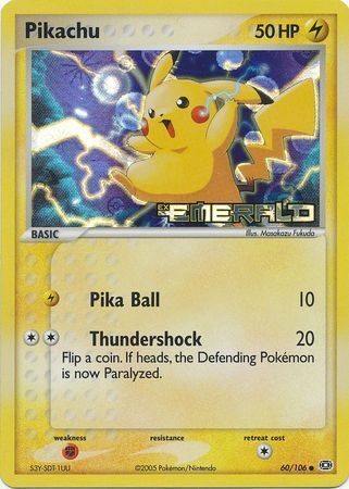 Pikachu (60/106) (Stamped) [EX: Emerald] | Cracking-Singles