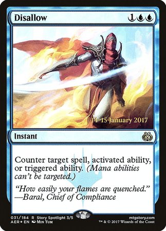 Disallow [Aether Revolt Prerelease Promos] | Cracking-Singles