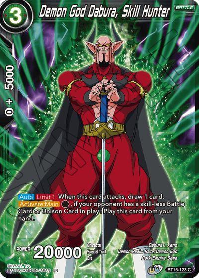 Demon God Dabura, Skill Hunter [BT15-123] | Cracking-Singles