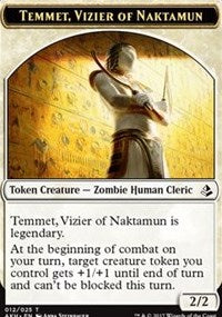 Temmet, Vizier of Naktamun // Zombie Token [Amonkhet Tokens] | Cracking-Singles