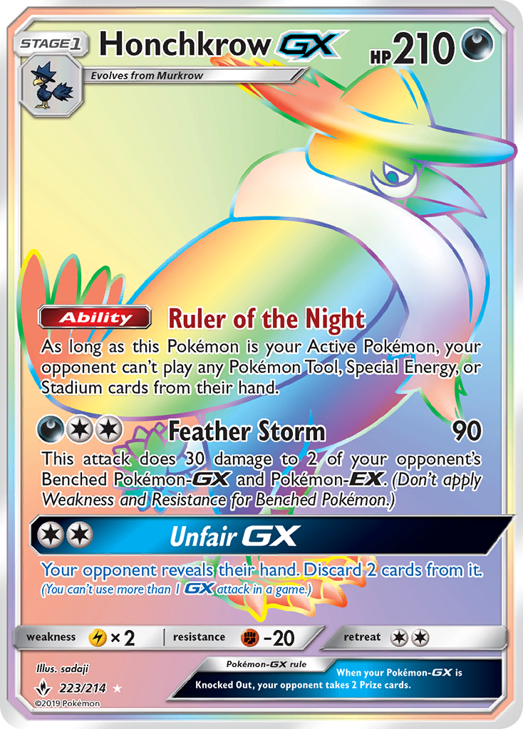 Honchkrow GX (223/214) [Sun & Moon: Unbroken Bonds] | Cracking-Singles