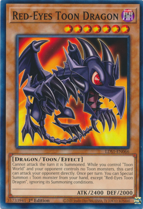 Red-Eyes Toon Dragon [LDS1-EN066] Common | Cracking-Singles