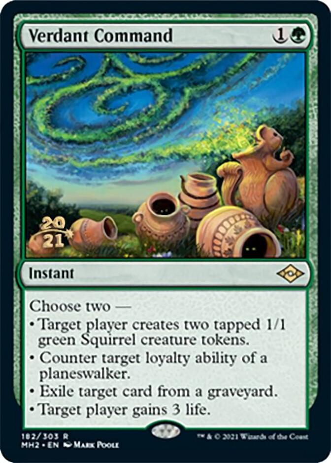 Verdant Command [Modern Horizons 2 Prerelease Promos] | Cracking-Singles