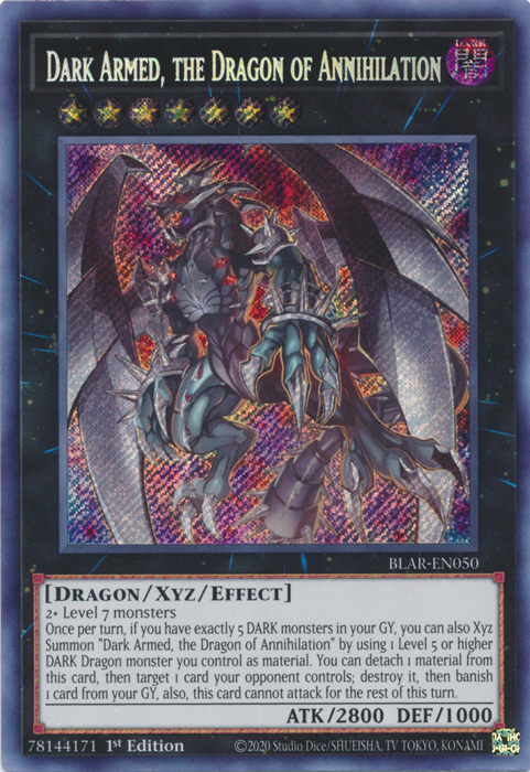 Dark Armed, the Dragon of Annihilation [BLAR-EN050] Secret Rare | Cracking-Singles