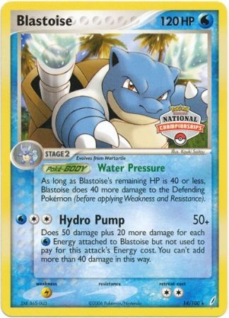 Blastoise (14/100) (National Championship Promo) [EX: Crystal Guardians] | Cracking-Singles